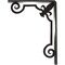 Ekena Millwork Fleur De Lis Wrought Iron Bracket, (Single center brace), Antiqued Pewter 1 1/2"W x 5 1/2"D x 8"H BKTM01X05X08SFLAPW - alternate 3